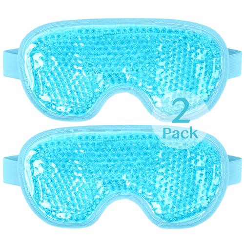 Cooling Eye Mask for After Surgery, 2 Pack, Blue