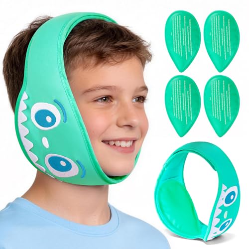 Kids Tonsil Recovery Ice Pack, 4 Pack, Green
