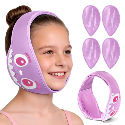 Kids Tonsil Recovery Ice Pack, 4 Pack, Purple