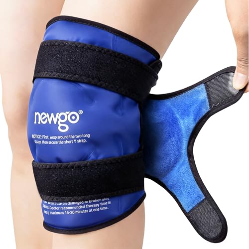 Knee Ice Pack Wrap, Blue